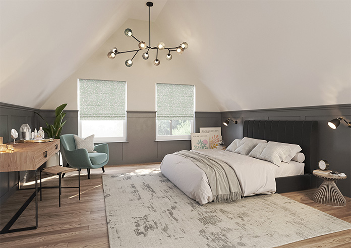 Aviary Velvet, Eucalyptus - Roman Blind - Image 6